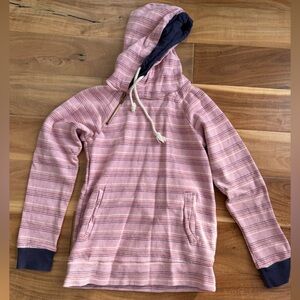 AMPERSAND AVE Pink Striped Kids Hoodie